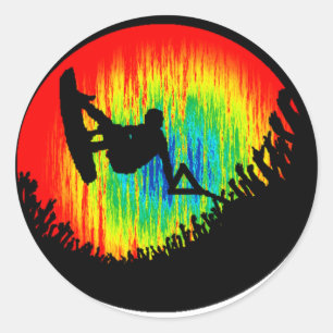 Wakeboard Runt Klistermärke