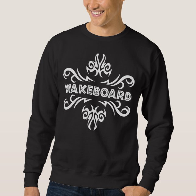 Wakeboard-stamdesign_1 Lång Ärmad Tröja (Framsida)
