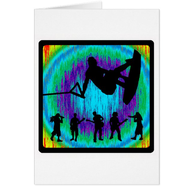 Wakeboard uppståndelse upp hälsningskort (Framsidan)