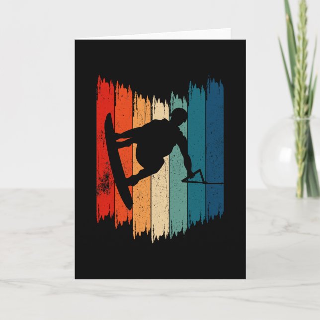 Wakeboard Vintage Wakeboarding Kort (Framsida)