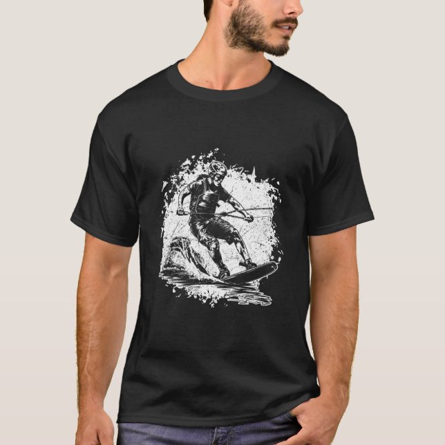 Wakeboard Wakeboard Wakeboardåkare T Shirt (Framsida)