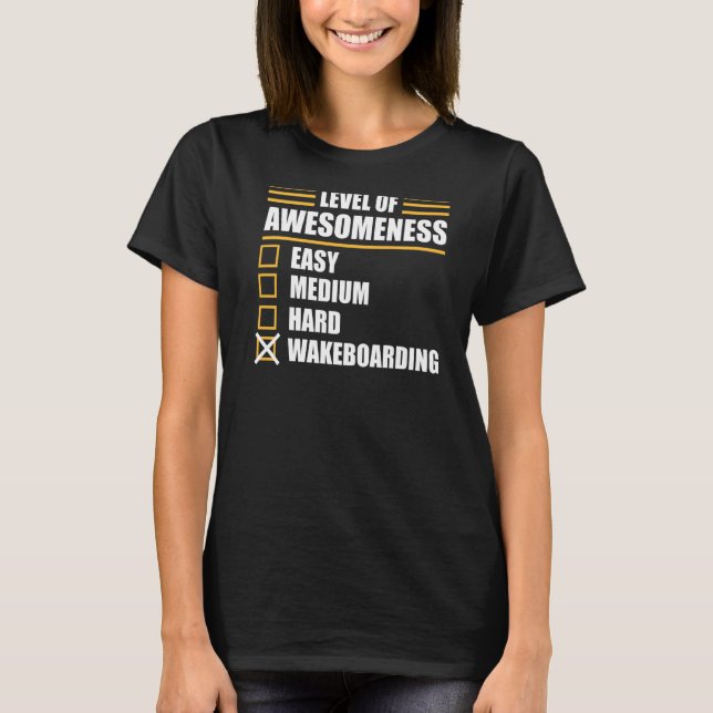 Wakeboard Wakeboarder T Shirt (Framsida)