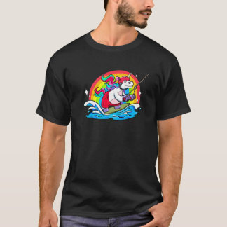 Wakeboard Women Wakeboarder Unicorn on Wakeboa T Shirt
