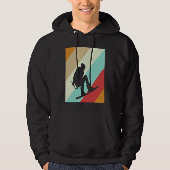 Wakeboarder Retro  Wakeboarding Hoodie (Framsida)