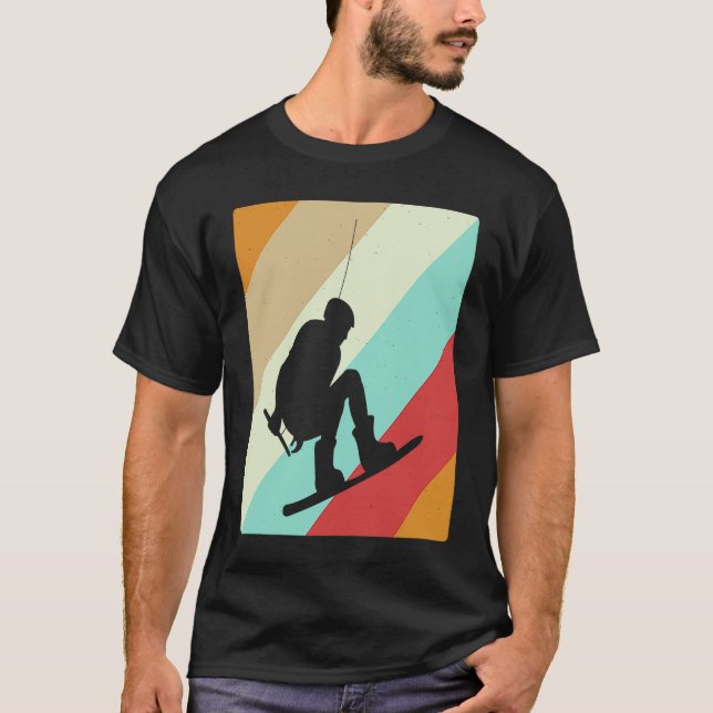 Wakeboarder Retro  Wakeboarding T Shirt (Framsida)