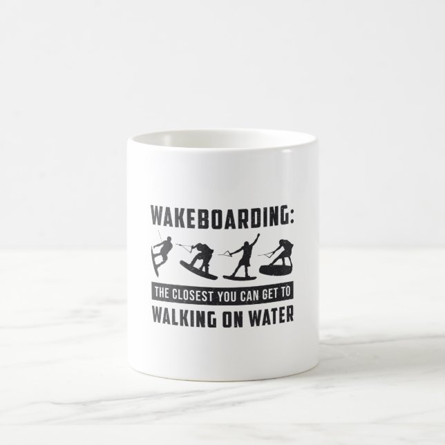Wakeboarder Wakeboarding Walking on Vatten Wake Kaffemugg (Center)
