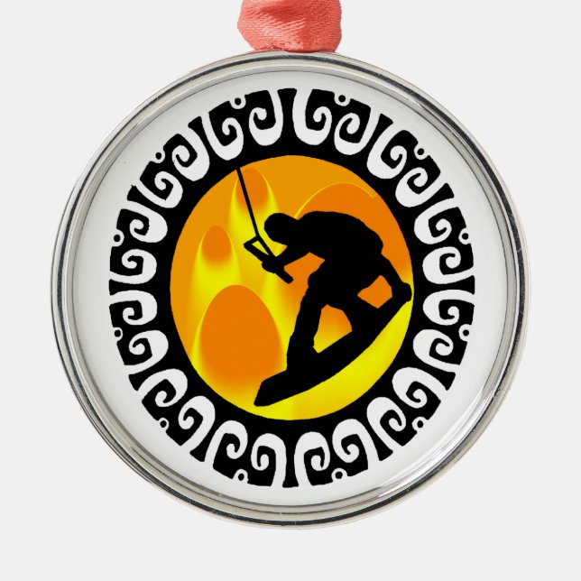 WAKEBOARDING ATMOSFÄREN JULGRANSPRYDNAD METALL (Framsidan)