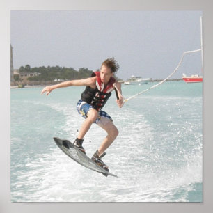 Wakeboarding hopptryck poster