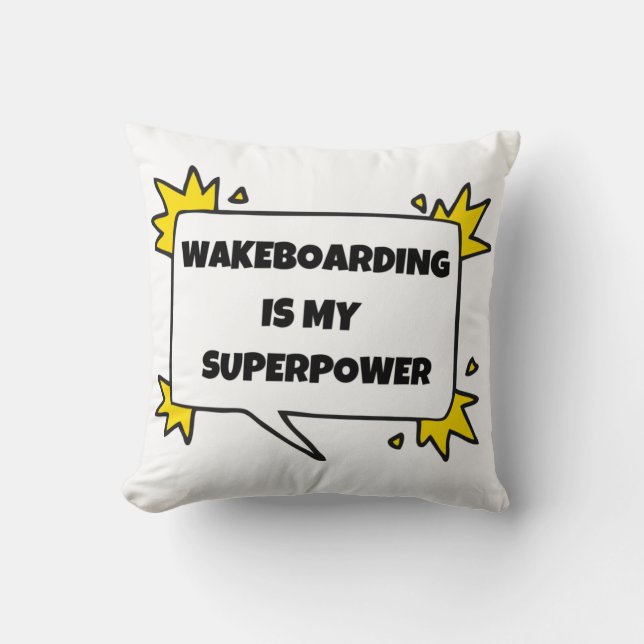 Wakeboarding is my superpower kudde (Framsida)