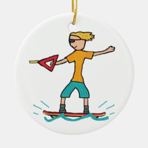 Wakeboarding Julgransprydnad Keramik