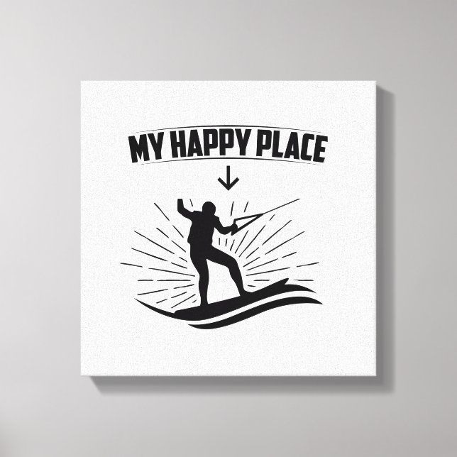 Wakeboarding Ord | Wakeboarder-sportgåvor Canvastryck (Framsida)