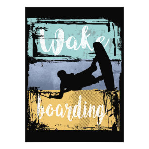 Wakeboarding Retro Wakeboarder Fototryck