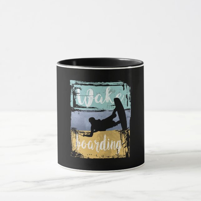 Wakeboarding Retro Wakeboarder Mugg (Center)