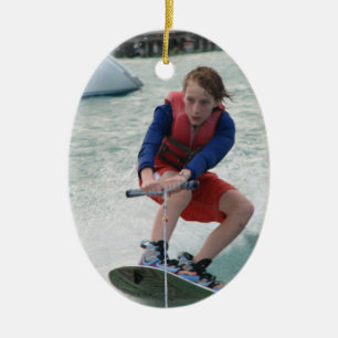Wakeboarding ungdomprydnad julgransprydnad keramik