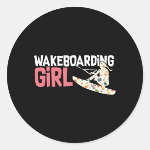 Wakeboarding Wakeboard Vatten sport Wakeboarder Runt Klistermärke