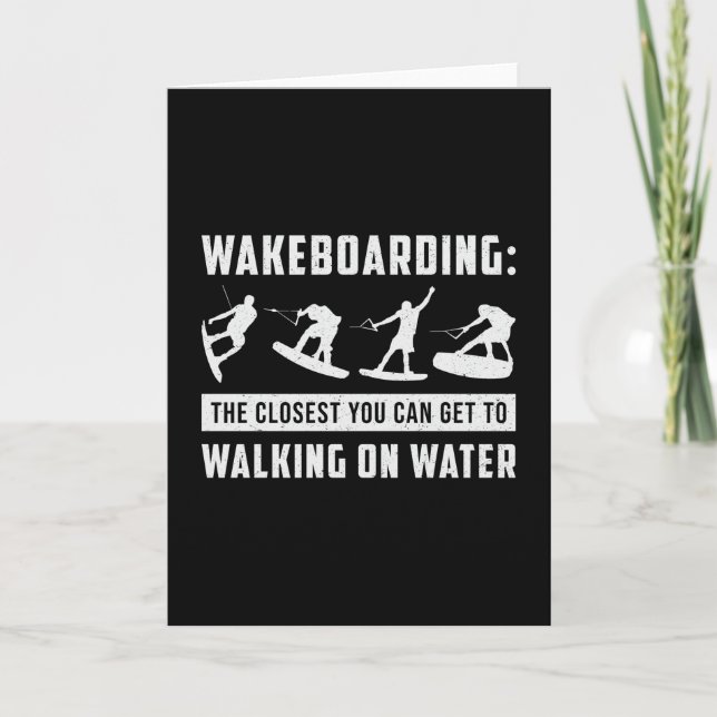 Wakeboarding Walking on Vatten Wake Wakeboarder Kort (Framsida)