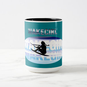 Wakegirl wakeboarding Mugg personlig add namn