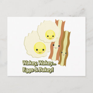 wakey wakey-ägg i bakey vykort