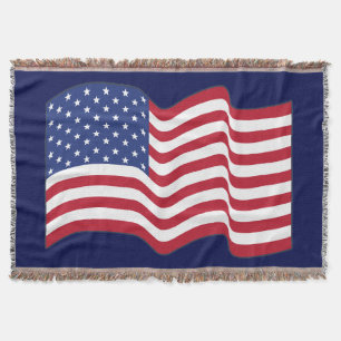 Waking American Flagga Throw Blanket Gift Filt