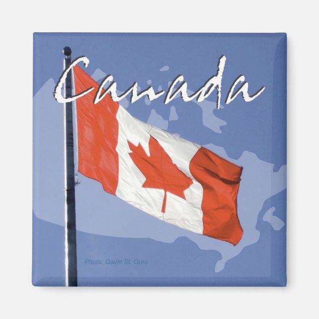 Waking Canada Flagga Travel Souvenir Fridge Magnet (Framsidan)