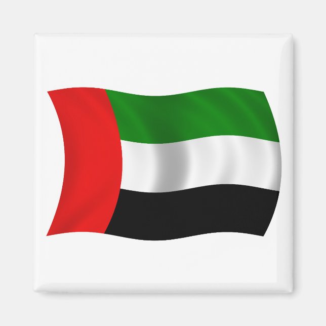 Waking UAE Flagga Magnet (Framsidan)