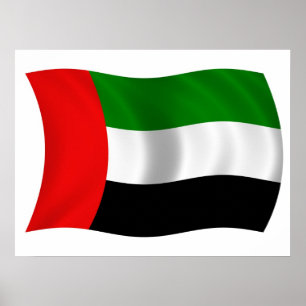 Waking UAE Flagga Poster