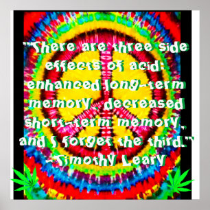 WakNBak för Timothy Leary citationsteckenaffisch Poster