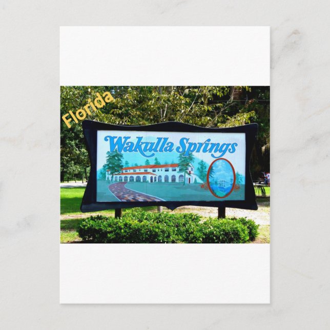 WAKULLA VÅR, FLORIDA VYKORT (Framsida)
