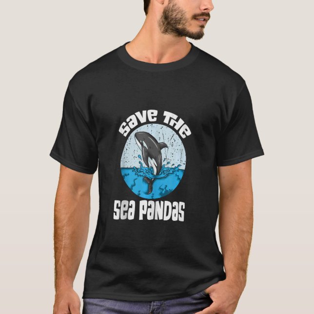 Wal Wale Orcas Walschützer Wal Fläkt Spara Sea Pa T Shirt (Framsida)