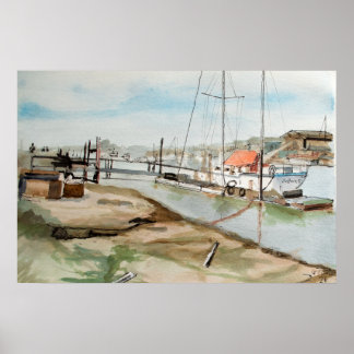 Walberswick hamn Suffolk Coastal konst Poster