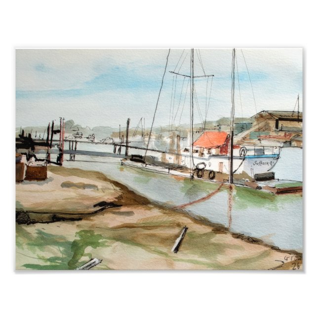 Walberswick Harbour Suffolk Fototryck (Framsidan)