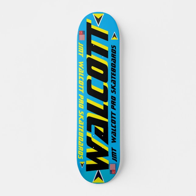 WALCOTT 2 JMT ST LUCIA7 3/4-tums Skateboard Deck (Framsida)