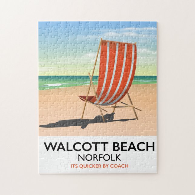 Walcott Beach, Norfolk strandaffisch Pussel (Vertikal)