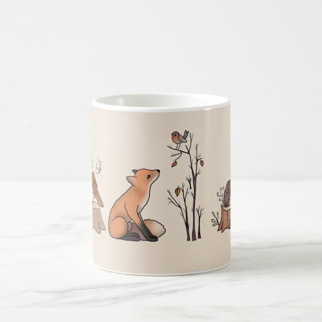 Wald mit Tieren Kaffemugg (Center)