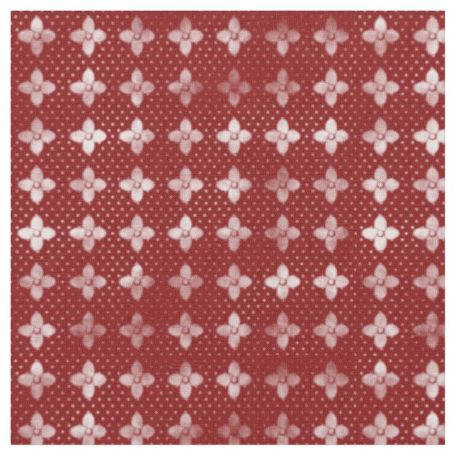 Waldcraft Batikmönster II i rödbrunt Tyg (Närbild)