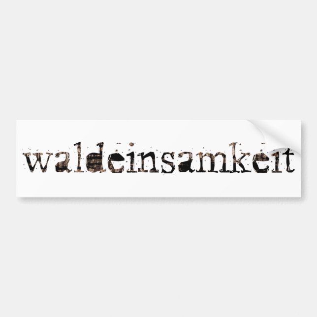Waldeinsamkeit Bildekal (Framsidan)