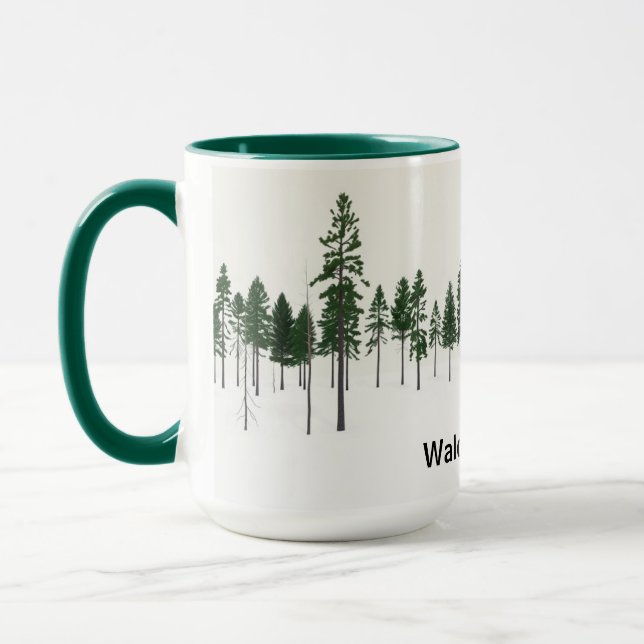 Waldeinsamkeit Forest Solitude Aesthetic Mugg (Vänster)