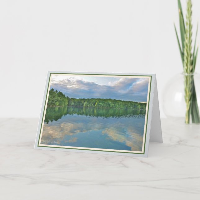 Walden damm: Blåsångaren bär himmlen på hans back. Kort (Framsida)