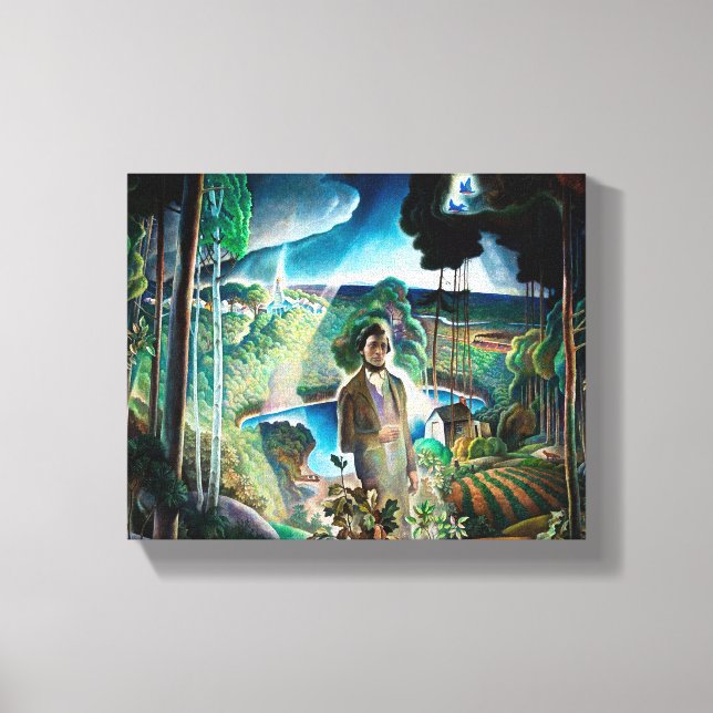 Walden Pond, besökt av Newell Convers Wyeth Canvastryck (Framsida)