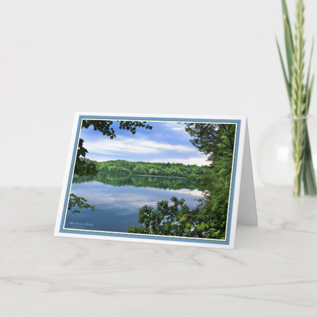 Walden Pond: Landskapsvy Helgkort (Framsida)