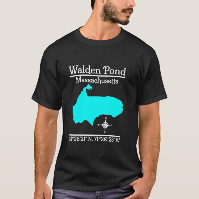Walden Pond Massachusetts Långärmad T Shirt (Framsida)