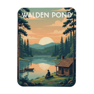 Walden Pond Massachusetts Resa Magnet