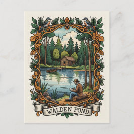 Walden Pond Massachusetts Resa Vykort