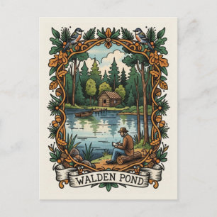 Walden Pond Massachusetts Resa Vykort
