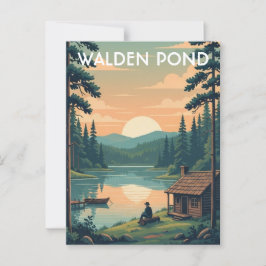Walden Pond Massachusetts Travel Vykort
