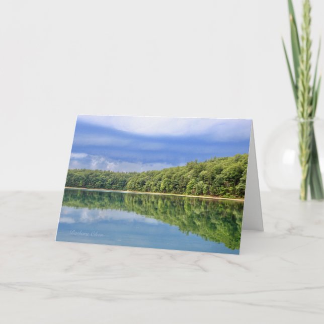 Walden Pond med citat från Henry D. Thoreau: Kort (Framsida)