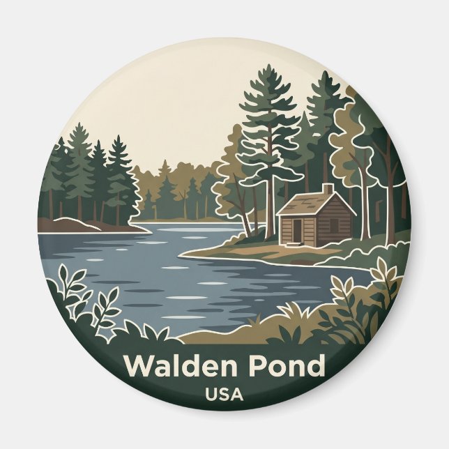 Walden Pond State Reservation USA Magnet (Framsidan)