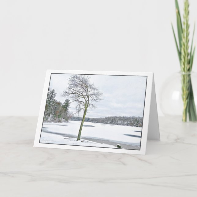 Walden Pond: Winter Helgkort (Framsida)