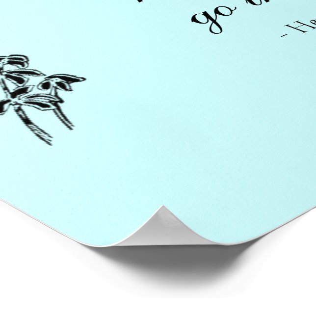 Walden Quote, "Titta aldrig tillbaka" Poster (Hörn)