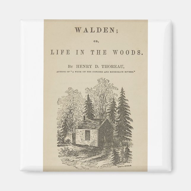 Walden Vintage Bok Cover Magnet (Framsidan)